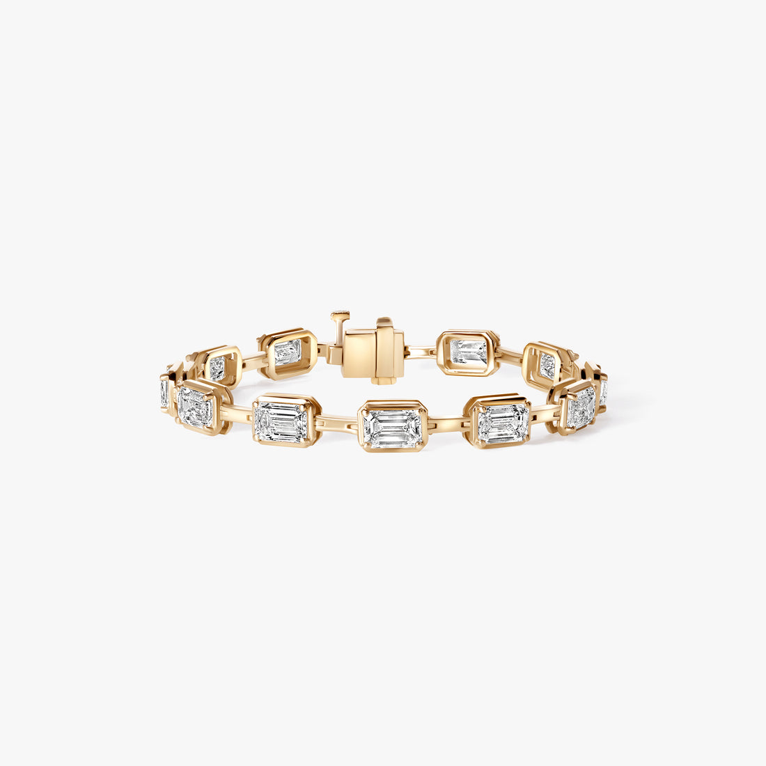 Emerald Diamond Link Bracelet