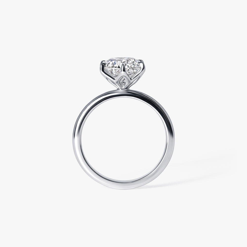 2.58CT Round Petal Solitaire Engagement Ring