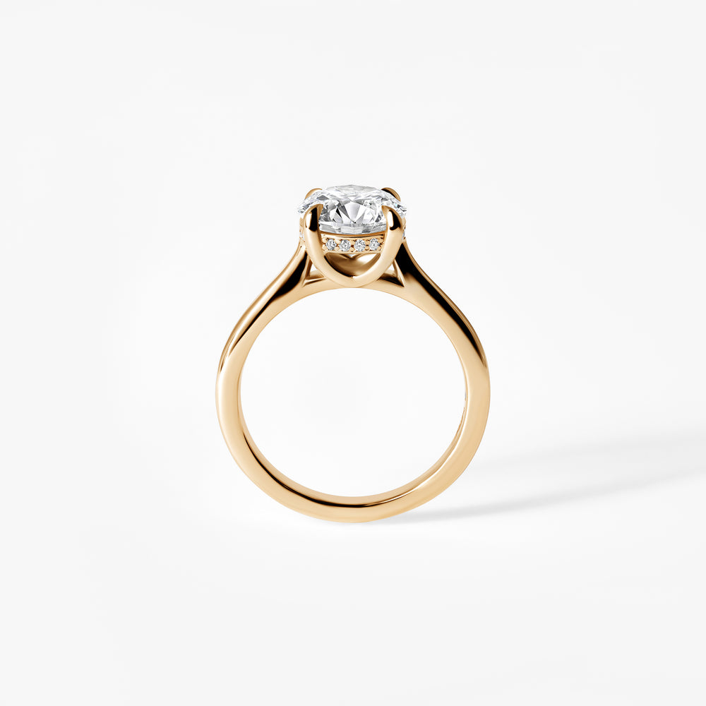 2.00CT Round Hidden Halo Engagement Ring