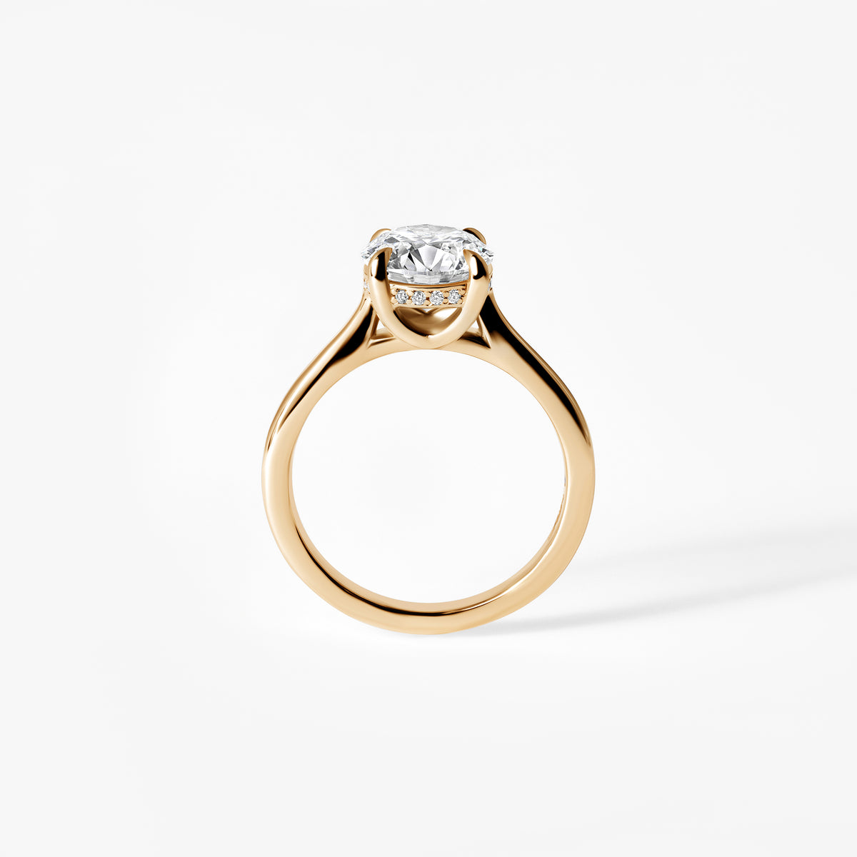 2.00CT Round Hidden Halo Engagement Ring
