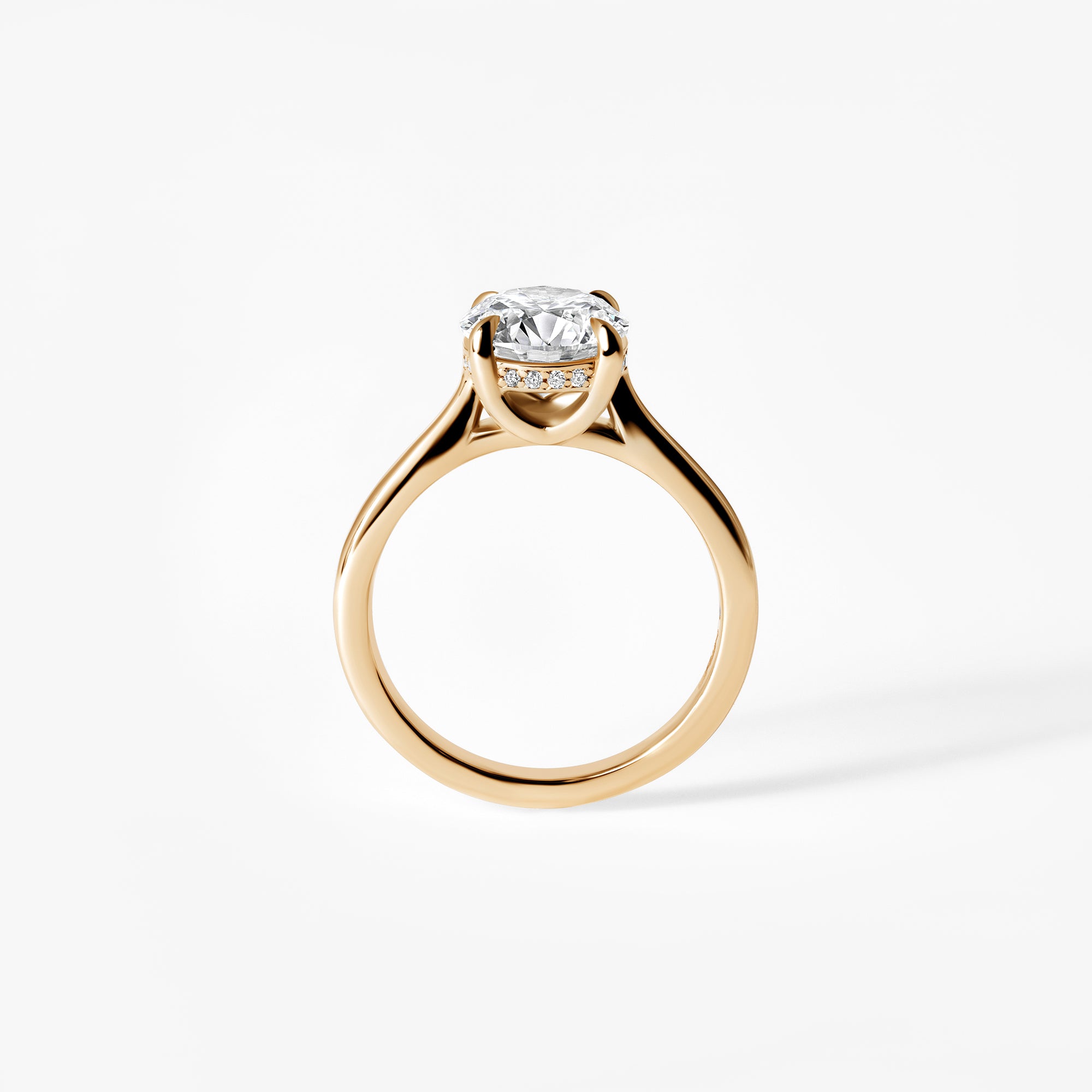2.00CT Round Hidden Halo Engagement Ring