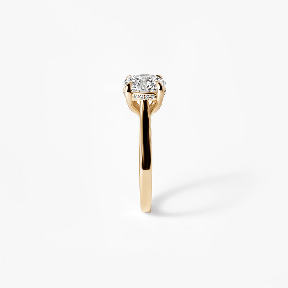2.00CT Round Hidden Halo Engagement Ring