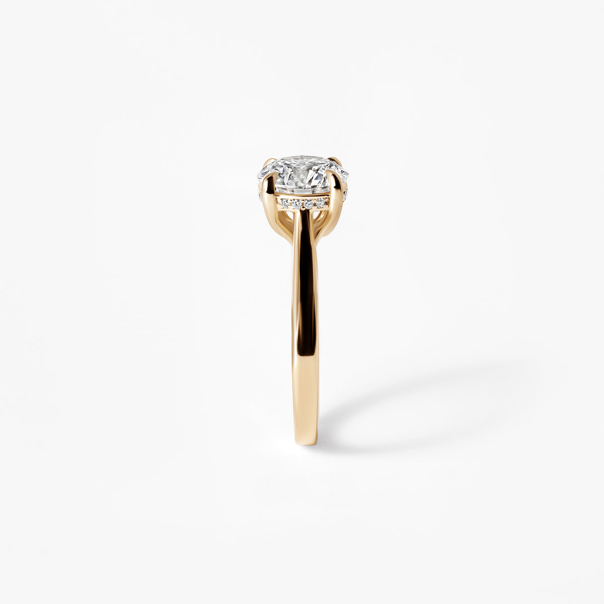 2.00CT Round Hidden Halo Engagement Ring