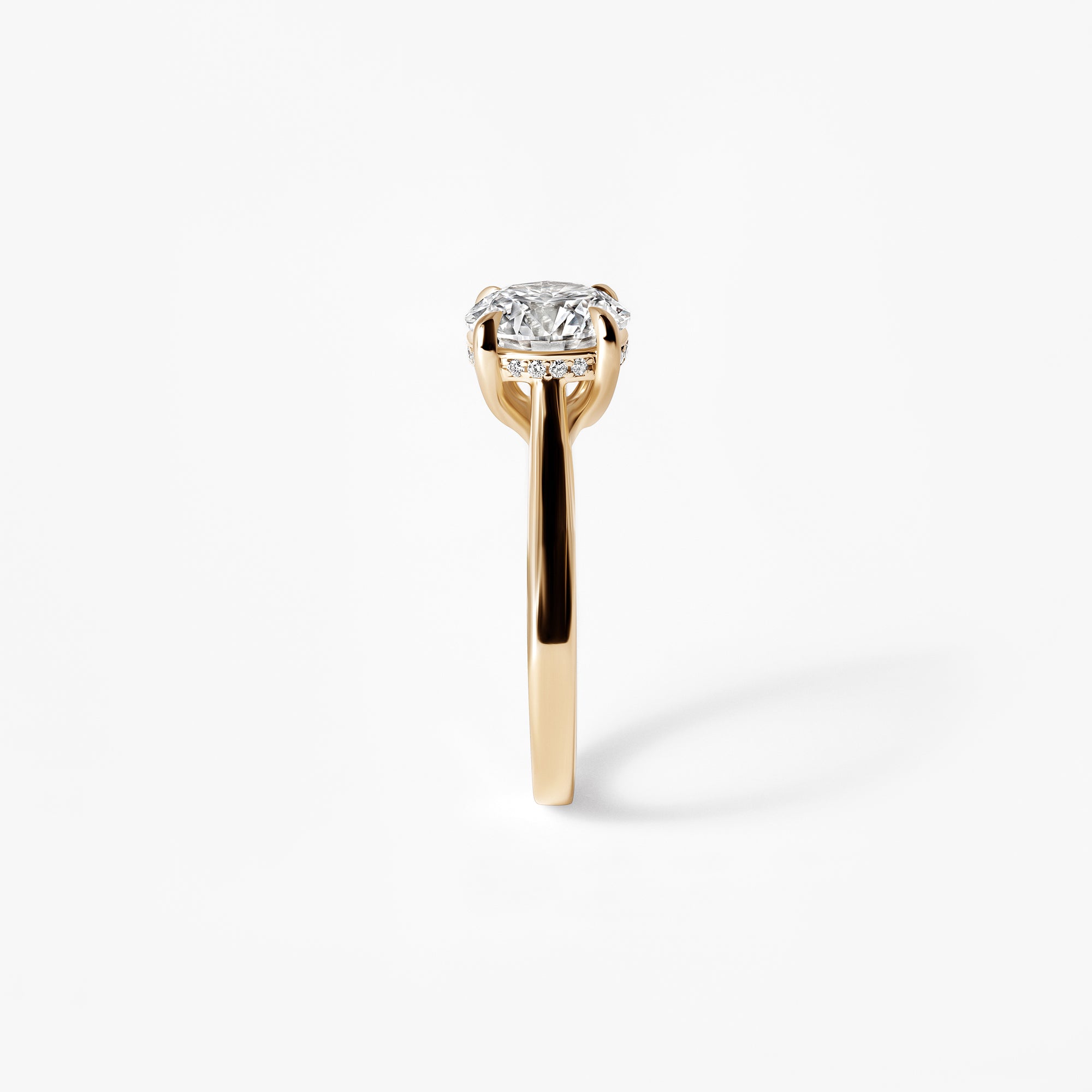 2.00CT Round Hidden Halo Engagement Ring