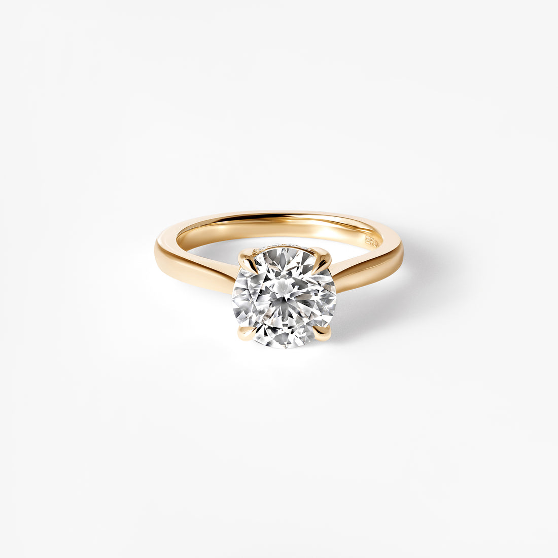 2.00CT Round Hidden Halo Engagement Ring