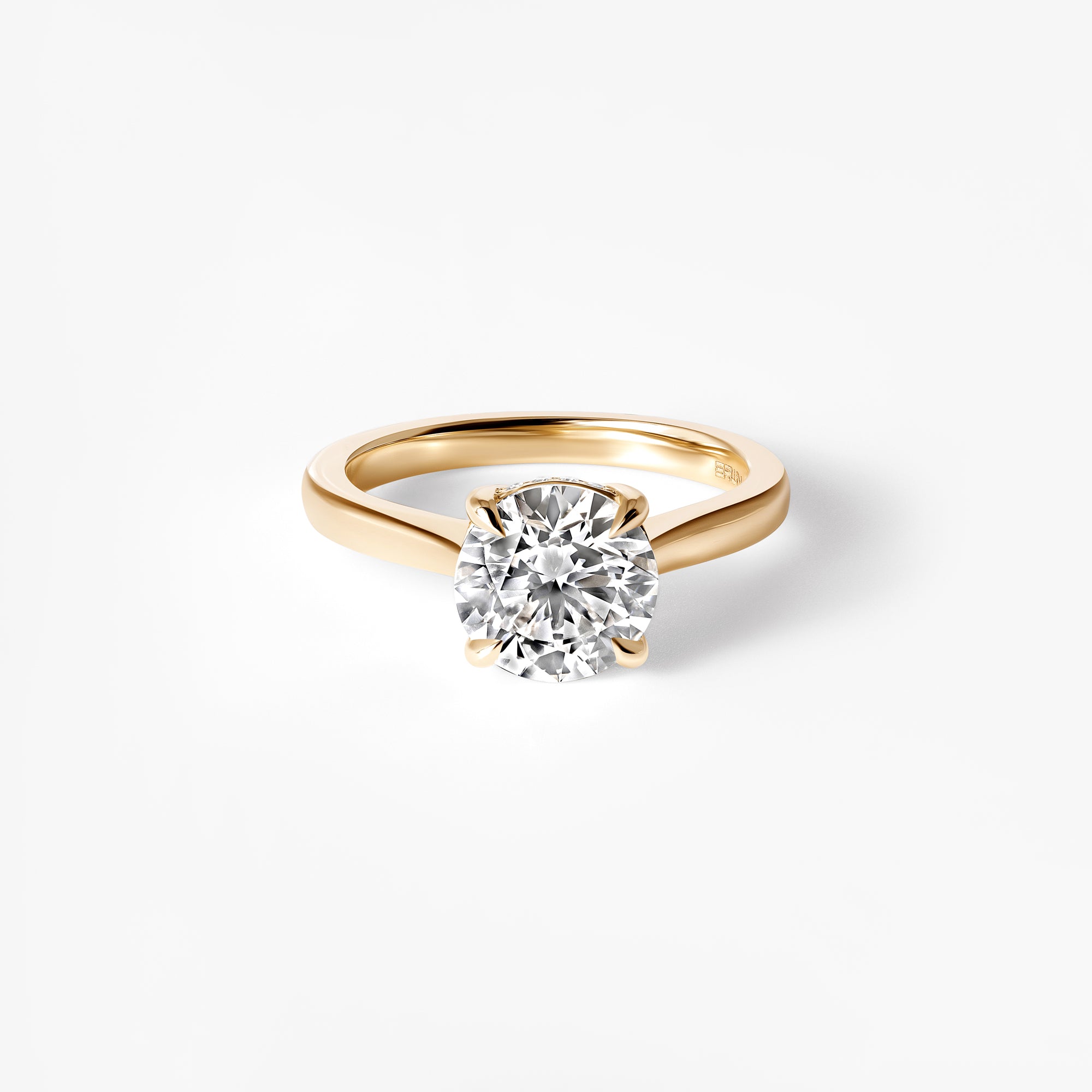 2.00CT Round Hidden Halo Engagement Ring