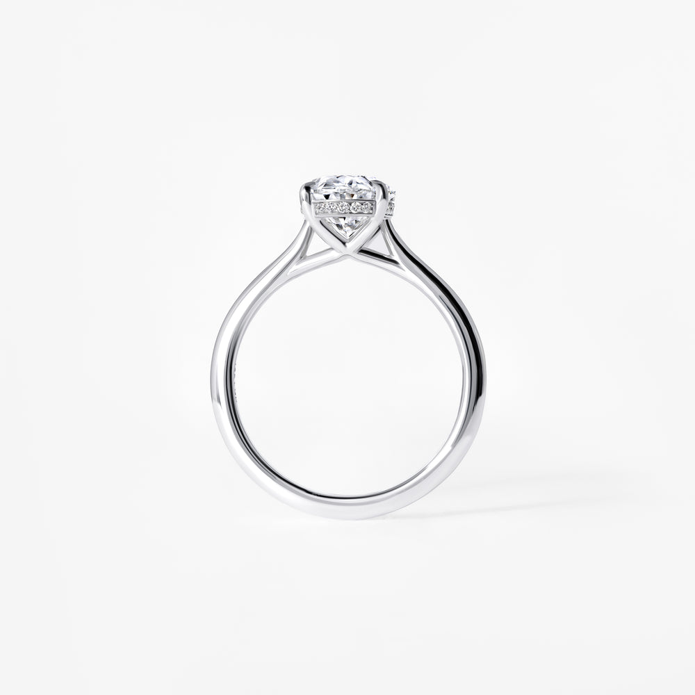 2.05CT Oval Hidden Halo Engagement Ring