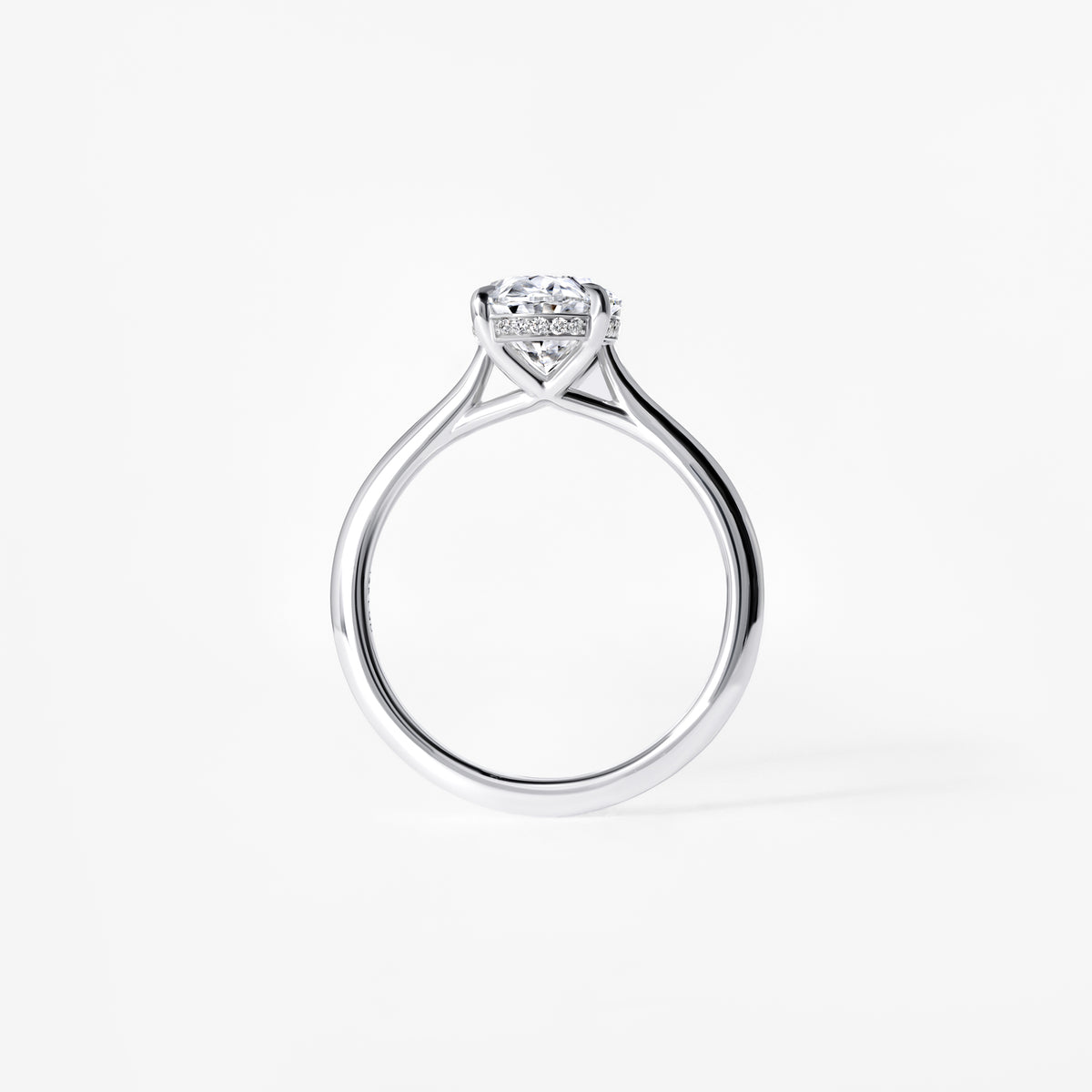 2.05CT Oval Hidden Halo Engagement Ring