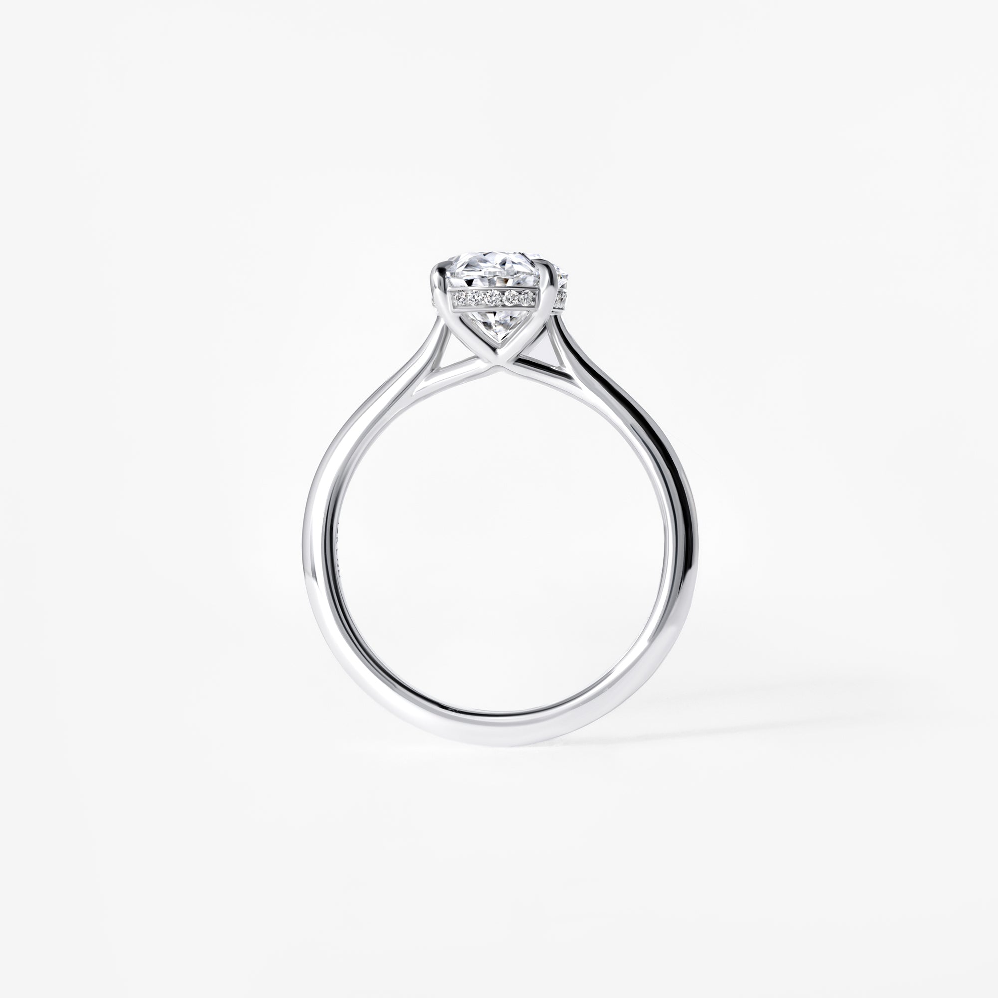 2.05CT Oval Hidden Halo Engagement Ring