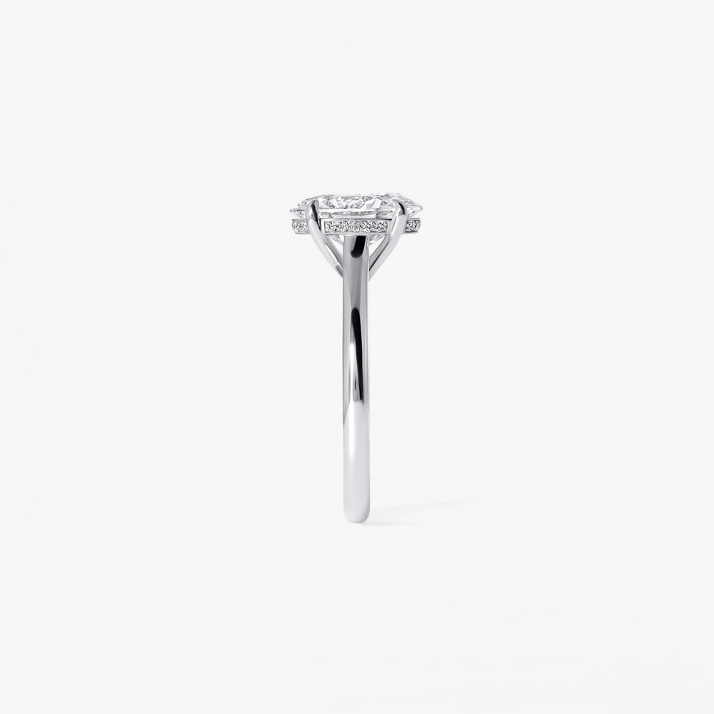2.05CT Oval Hidden Halo Engagement Ring