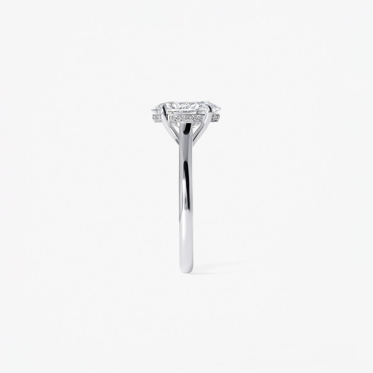 2.05CT Oval Hidden Halo Engagement Ring