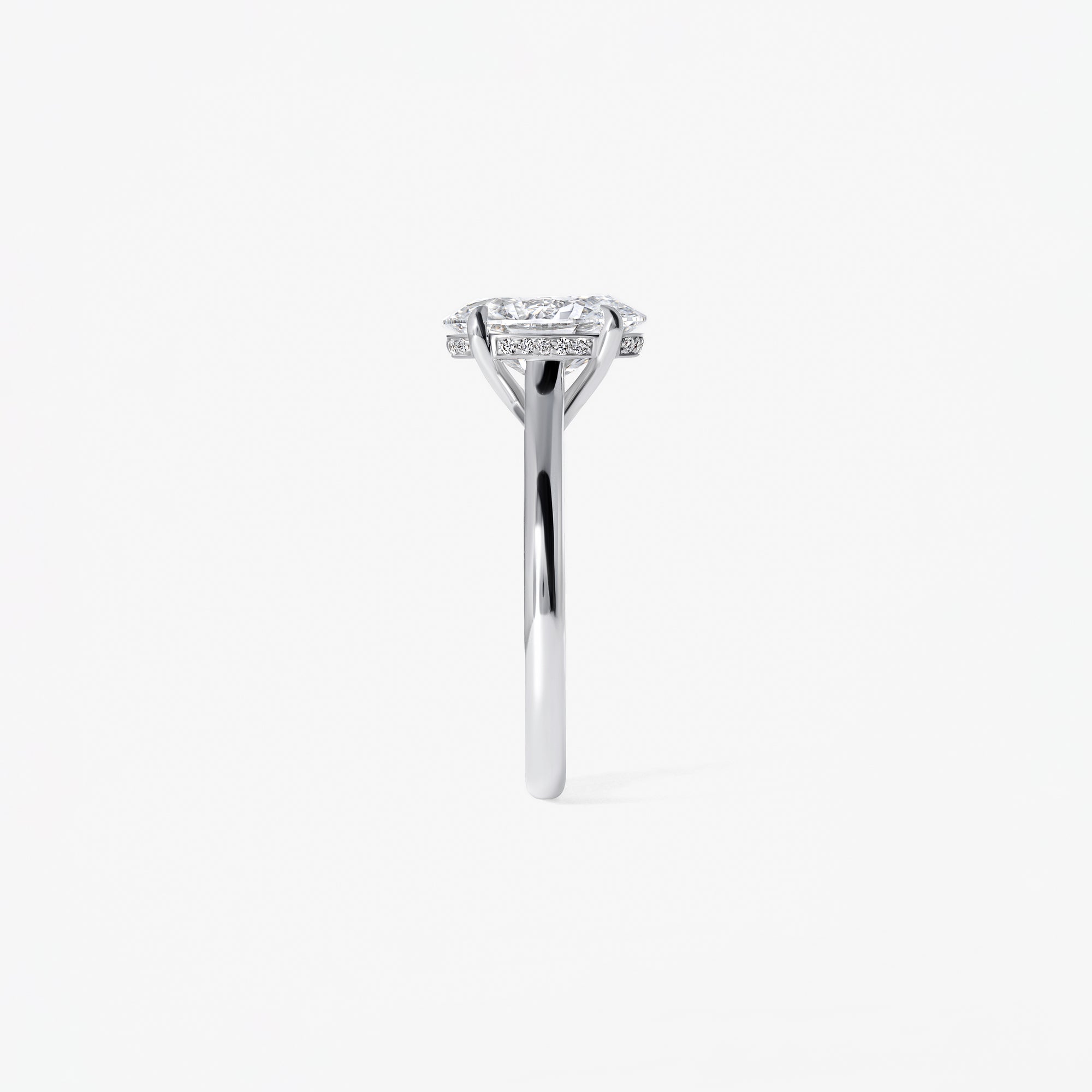 2.05CT Oval Hidden Halo Engagement Ring