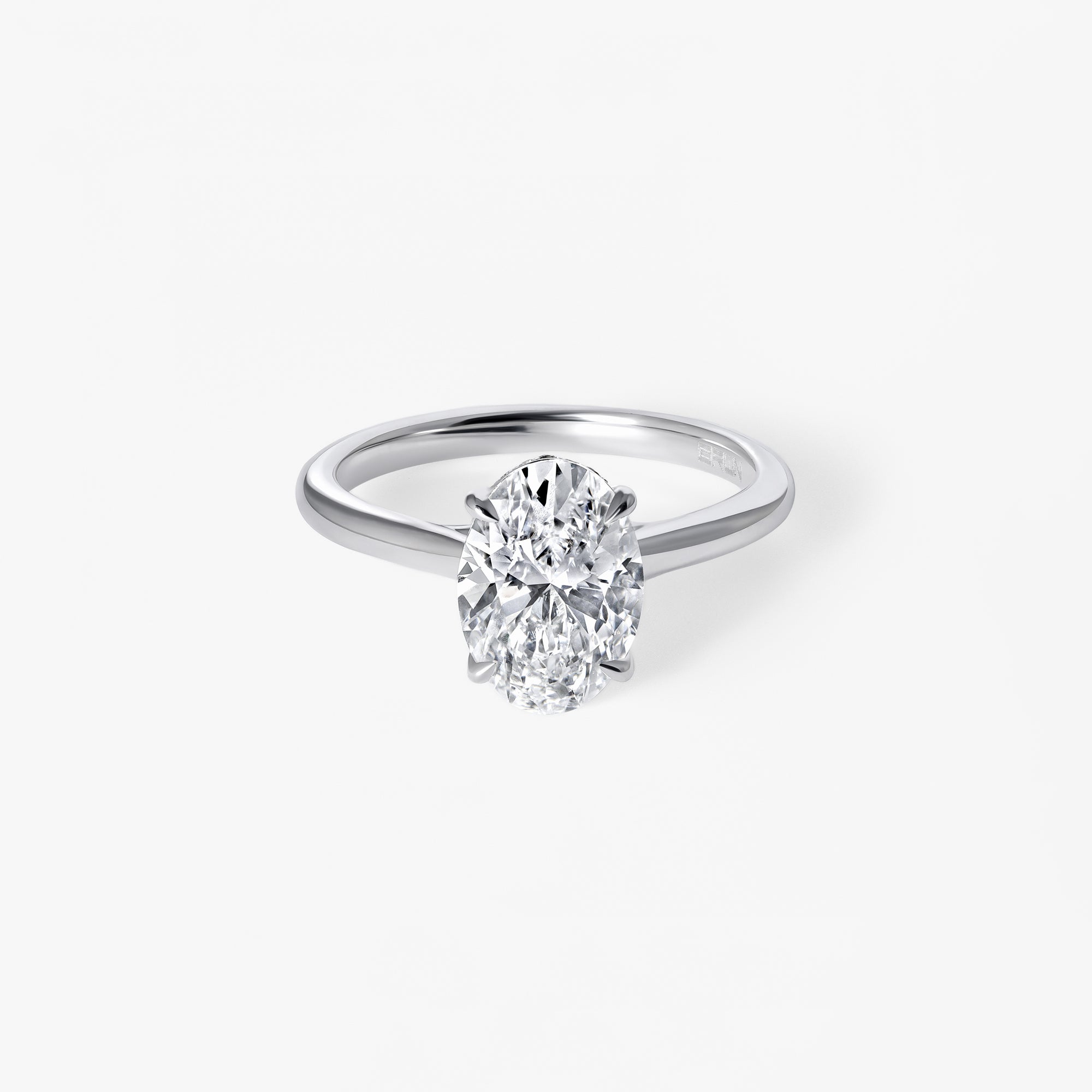 2.05CT Oval Hidden Halo Engagement Ring