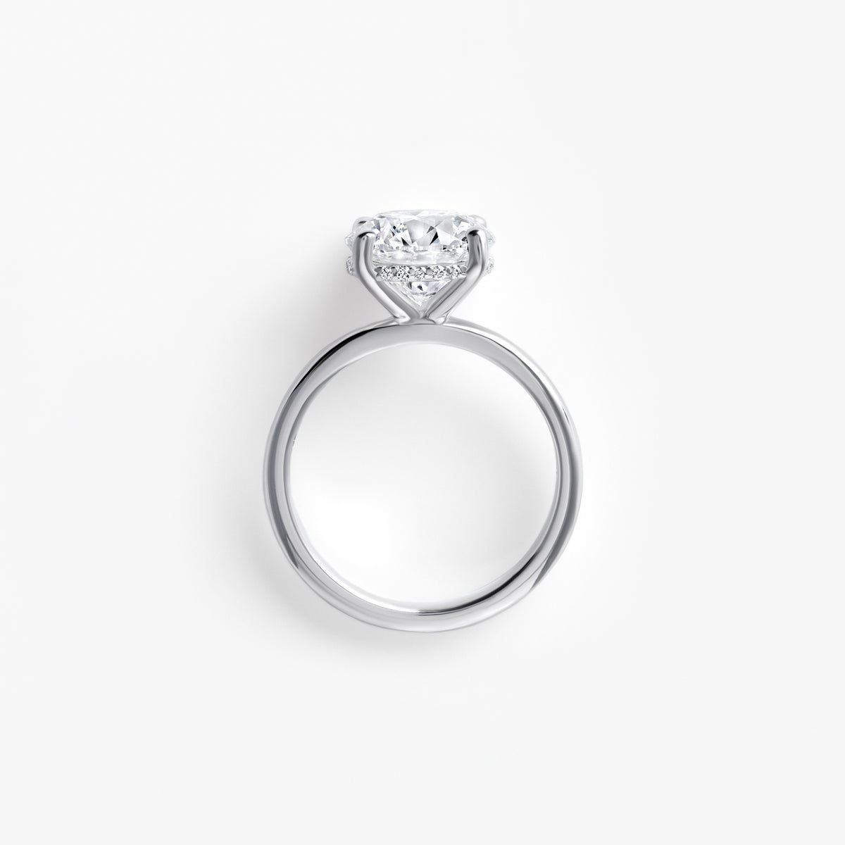 3.00CT Round Hidden Halo Engagement Ring