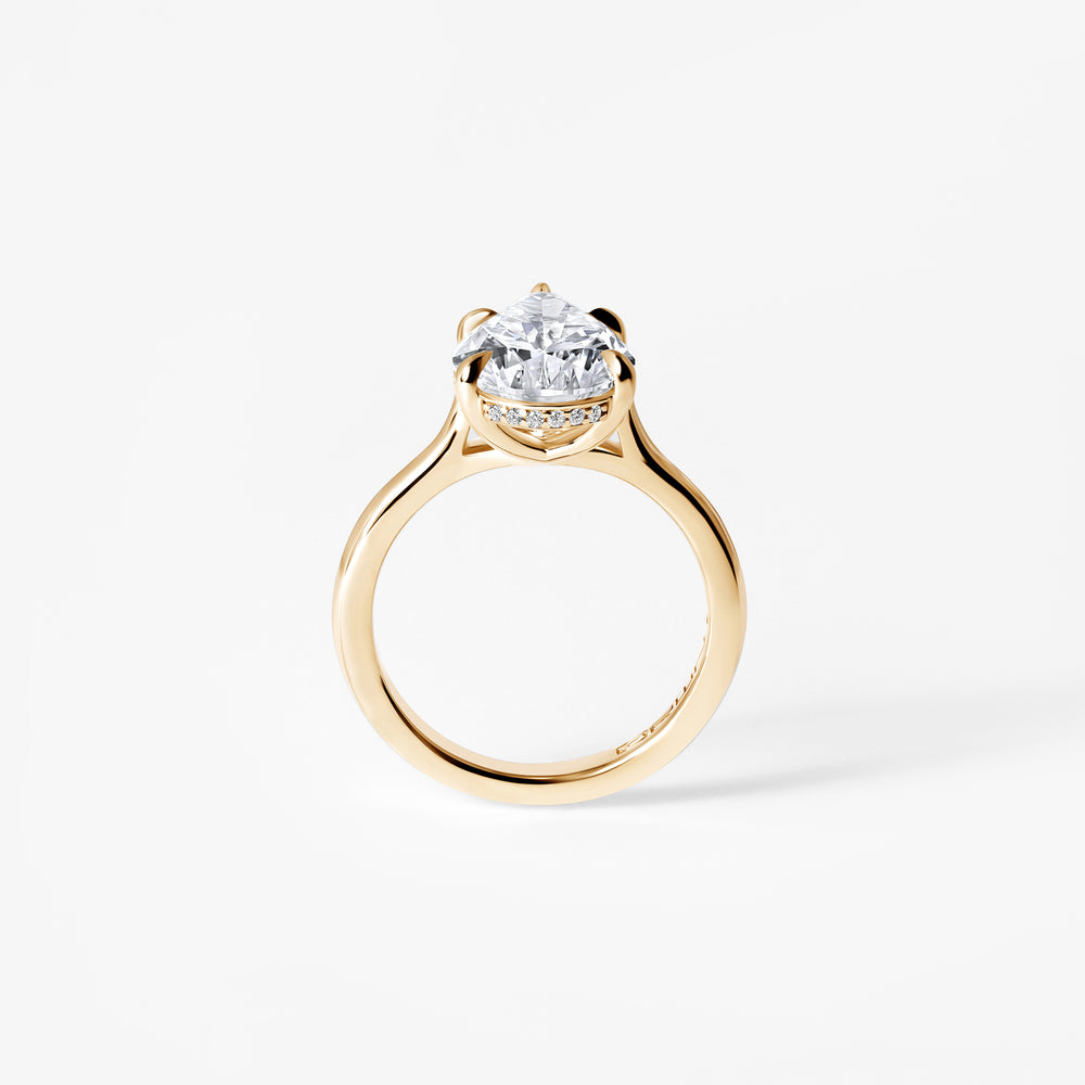 4.08CT Pear Hidden Halo Engagement Ring