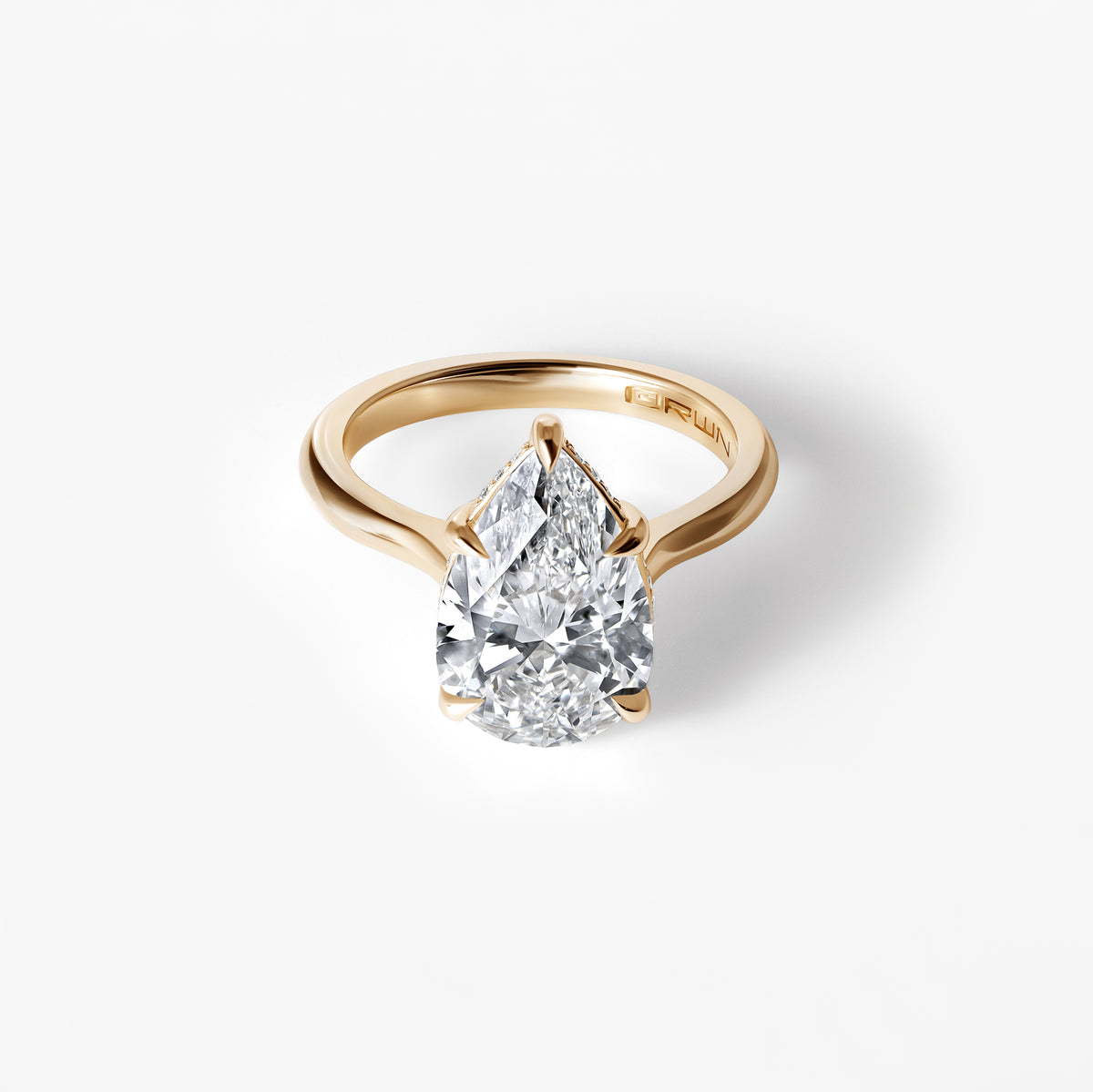 4.08CT Pear Hidden Halo Engagement Ring