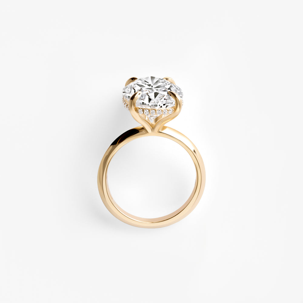 8.17CT Oval Hidden Halo Engagement Ring