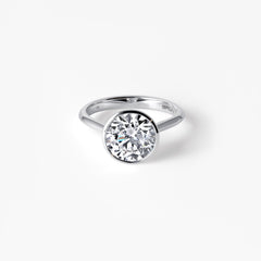3.04CT Round Bezel Set Engagement Ring