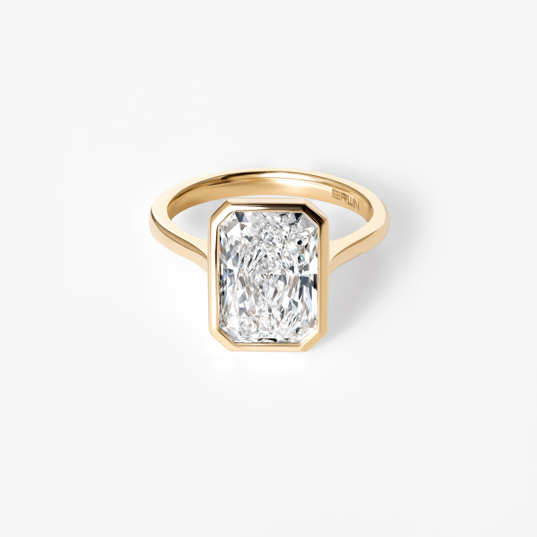 4.02CT Radiant Bezel Set Engagement Ring