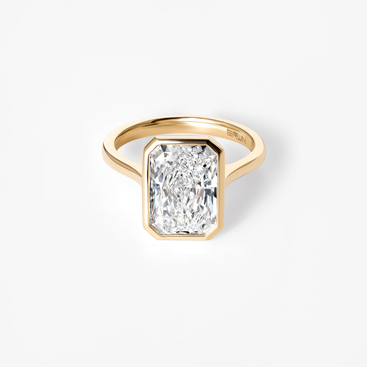 4.02CT Radiant Bezel Set Engagement Ring