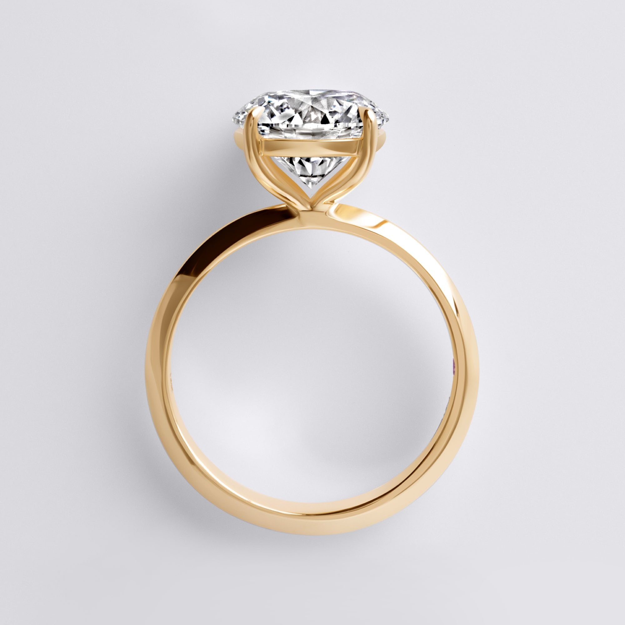 Mira 3.08CT Round Solitaire Engagement Ring, Yellow Gold