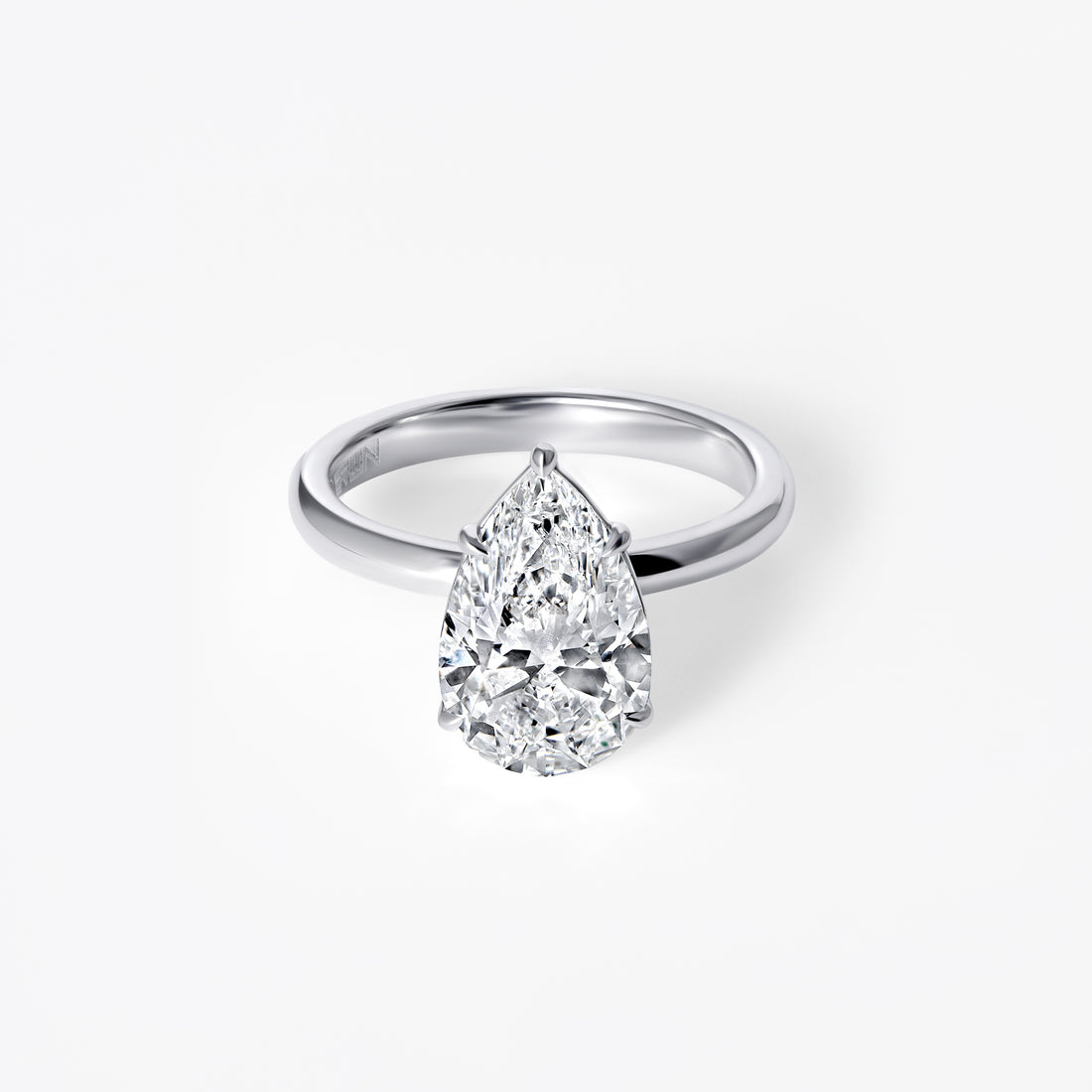 3.03CT Pear Solitaire Engagement Ring