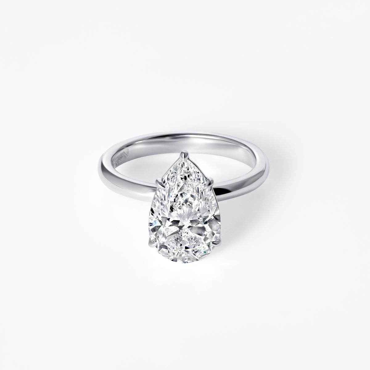 3.03CT Pear Solitaire Engagement Ring
