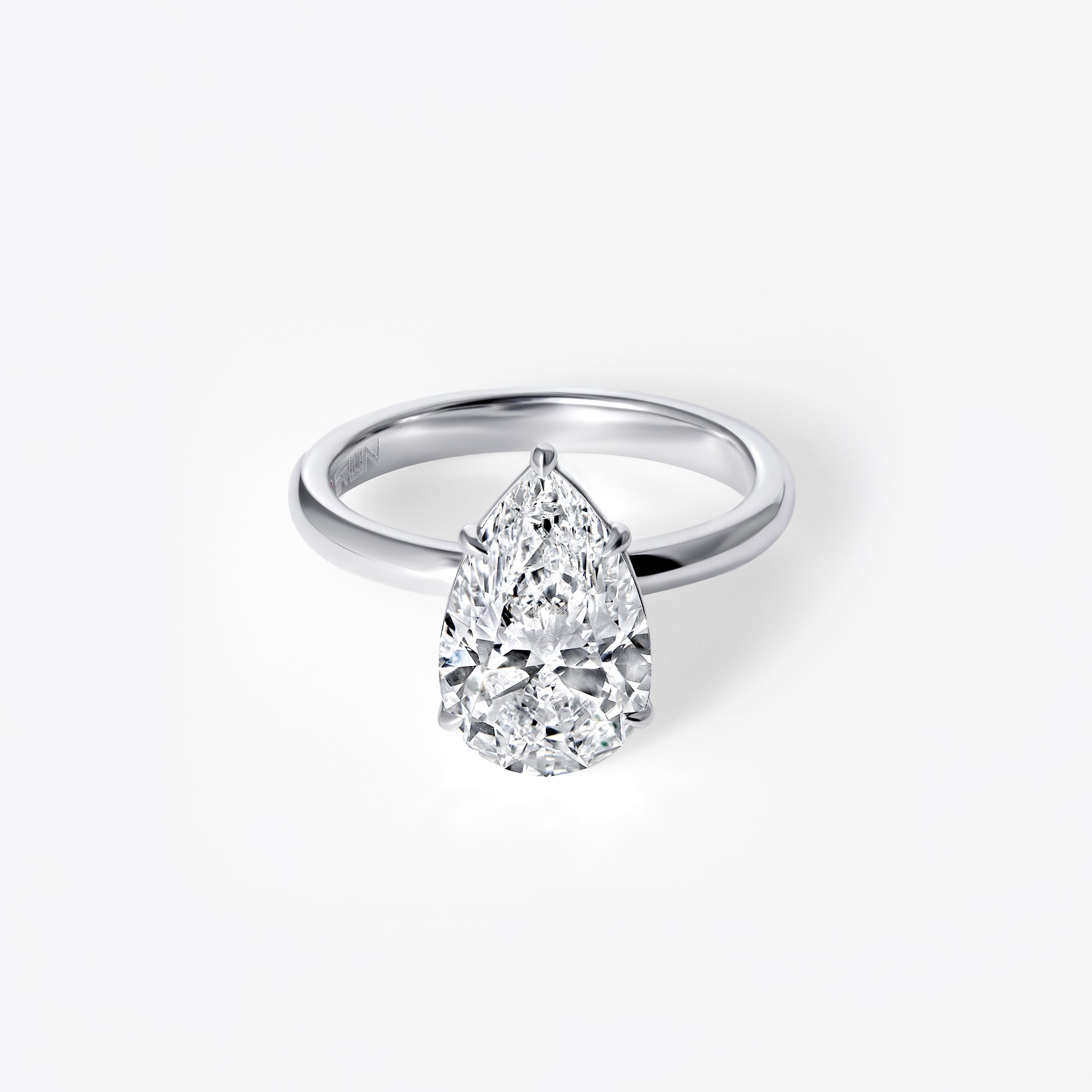 3.03CT Pear Solitaire Engagement Ring
