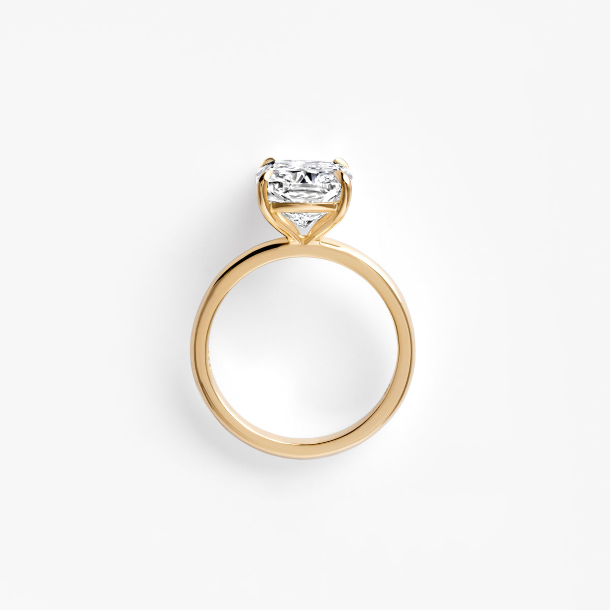 4.02CT Elongated Cushion Solitaire Engagement Ring