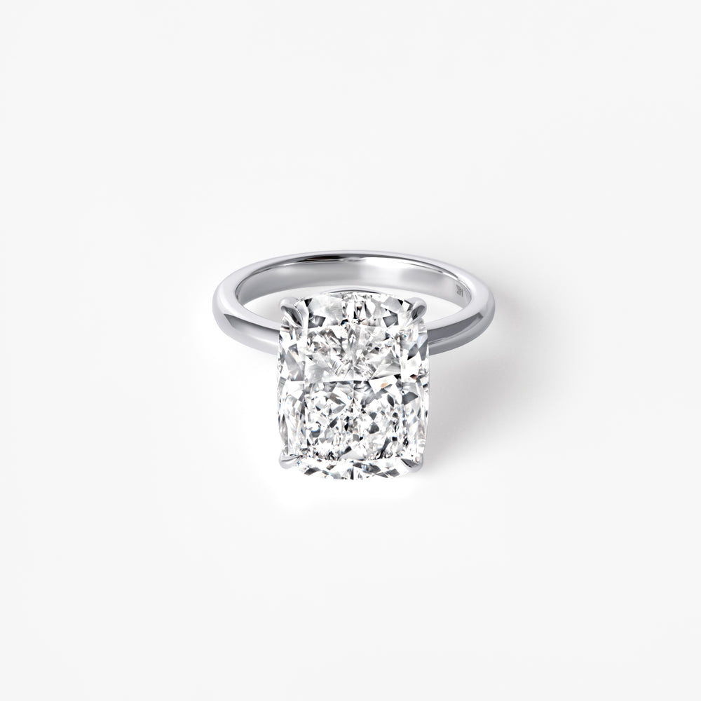 7.01CT Elongated Cushion Solitaire Engagement Ring
