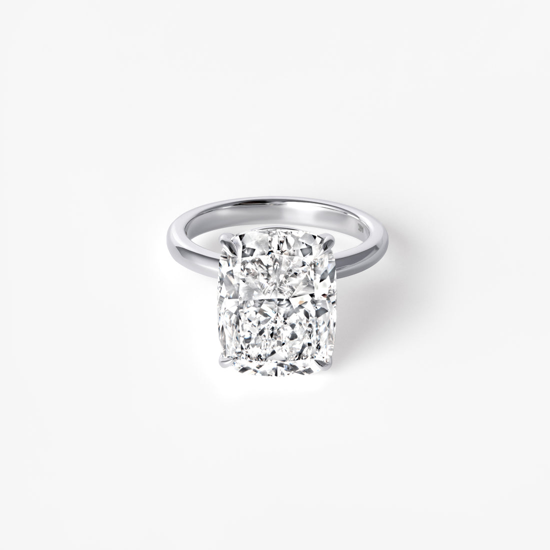 7.01CT Elongated Cushion Solitaire Engagement Ring