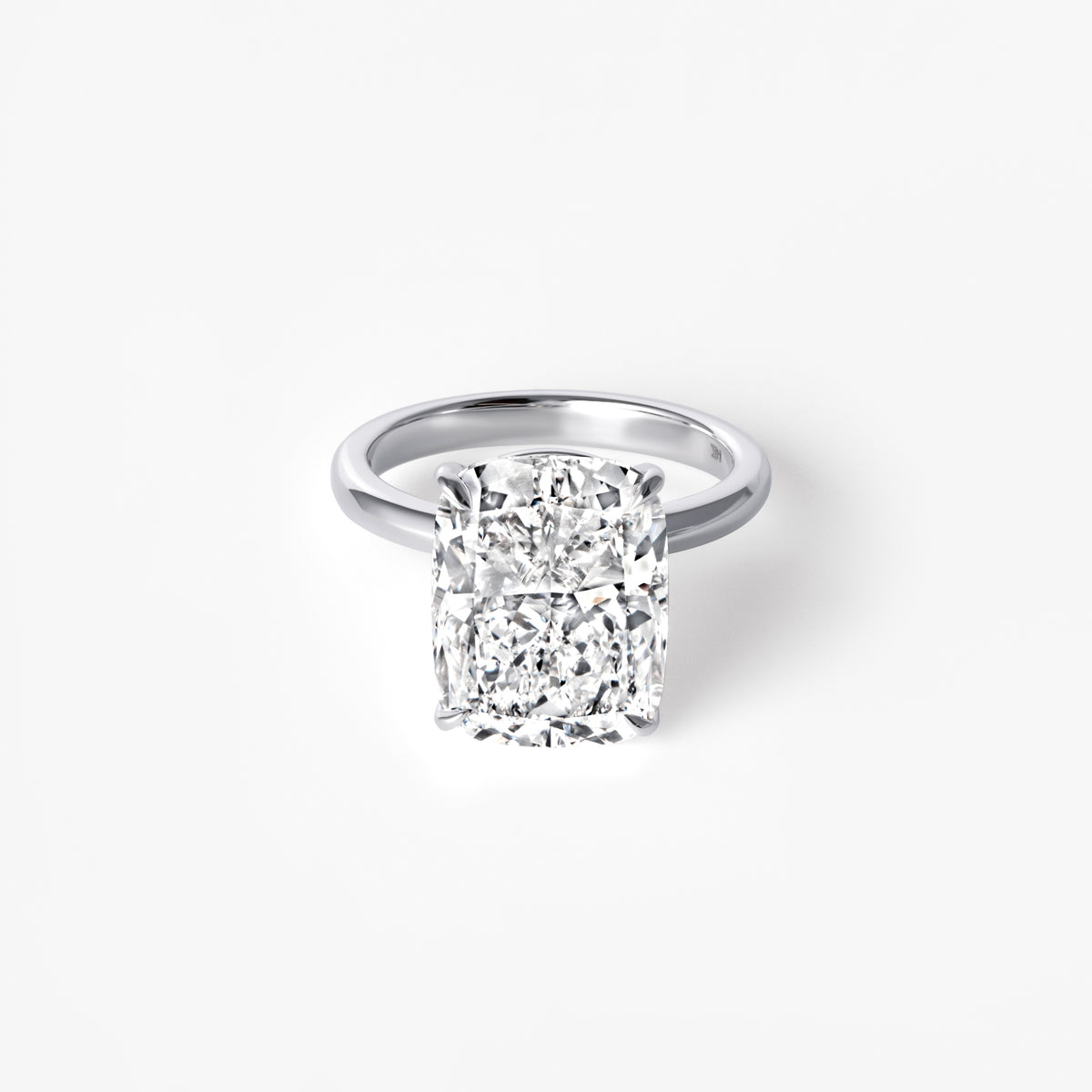 7.01CT Elongated Cushion Solitaire Engagement Ring