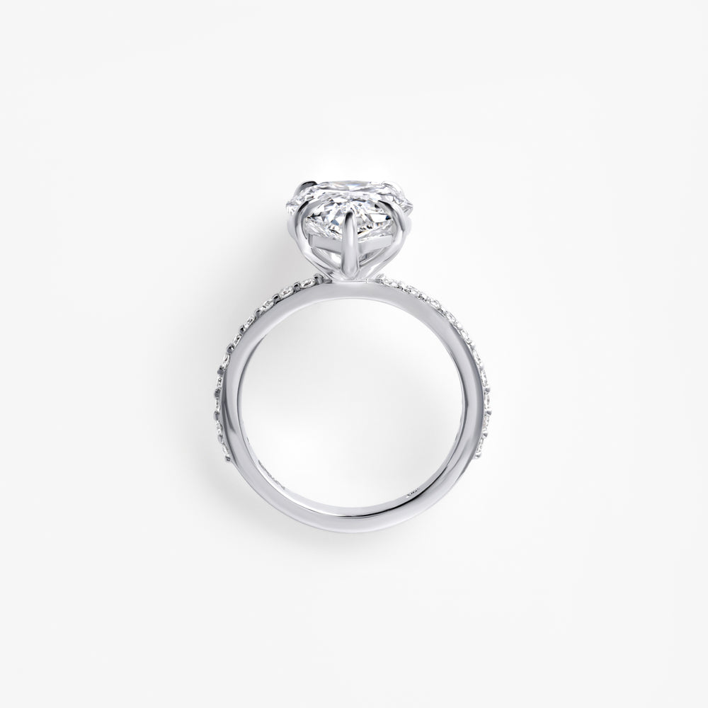 5.12CT Pear Pavé Engagement Ring