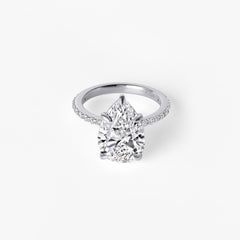 5.12CT Pear Pavé Engagement Ring
