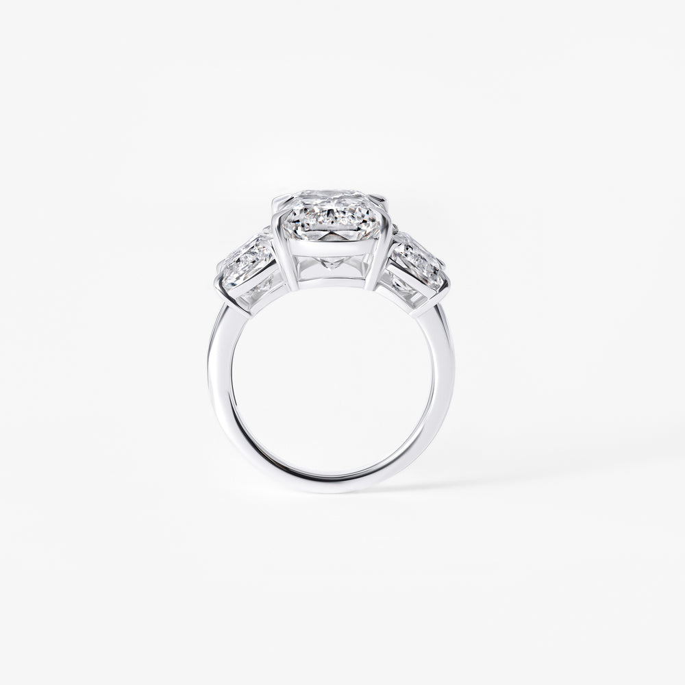 8.54CT CrissCross Three Stone Engagement Ring