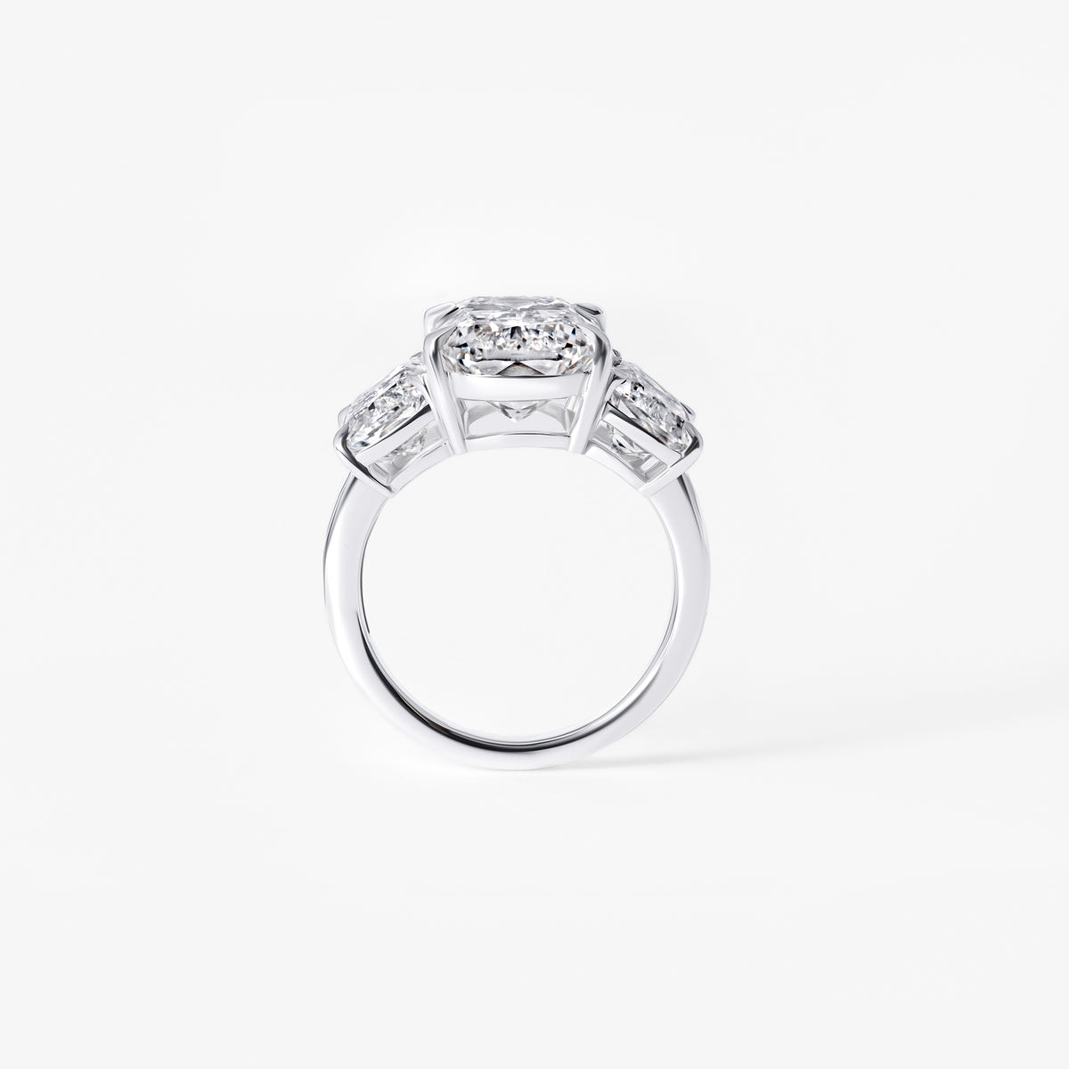 8.54CT CrissCross Three Stone Engagement Ring