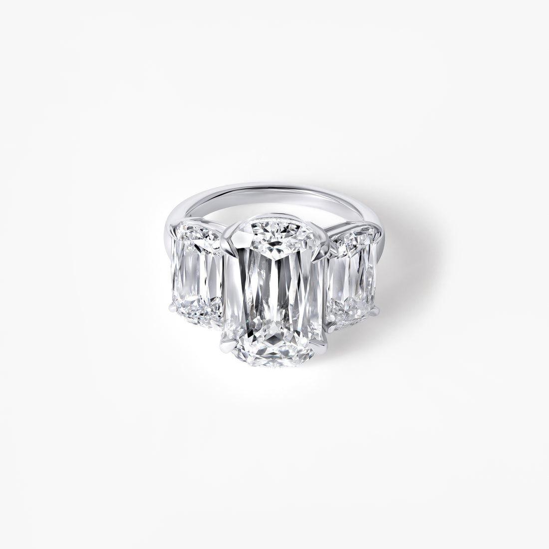 8.54CT CrissCross Three Stone Engagement Ring