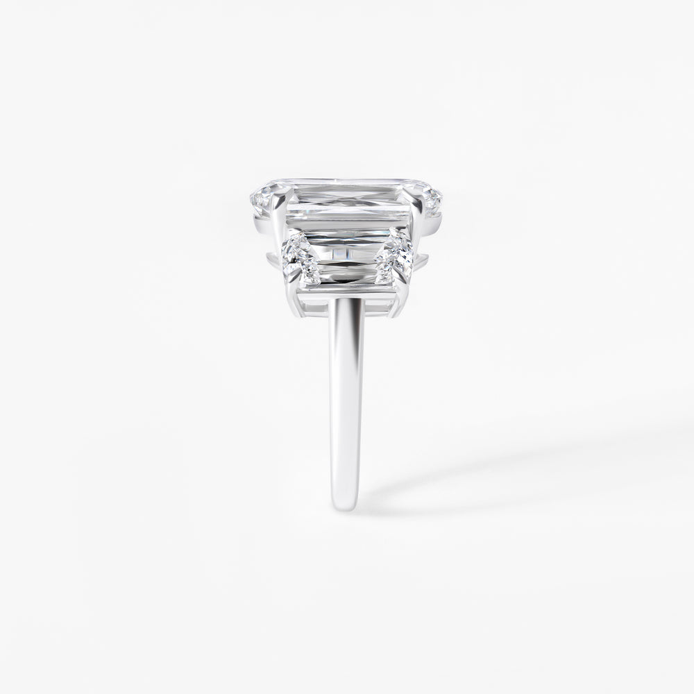 8.54CT CrissCross Three Stone Engagement Ring