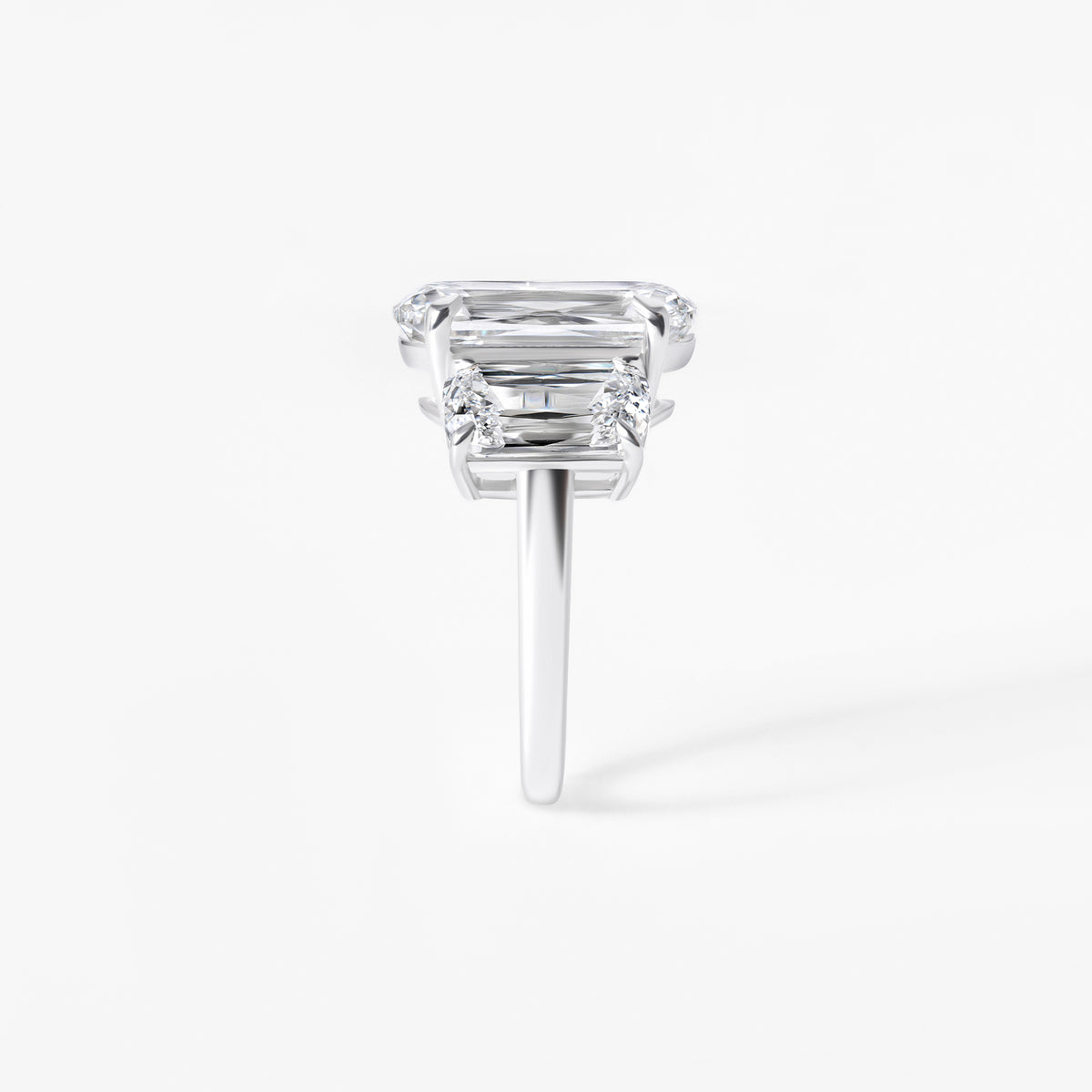 8.54CT CrissCross Three Stone Engagement Ring
