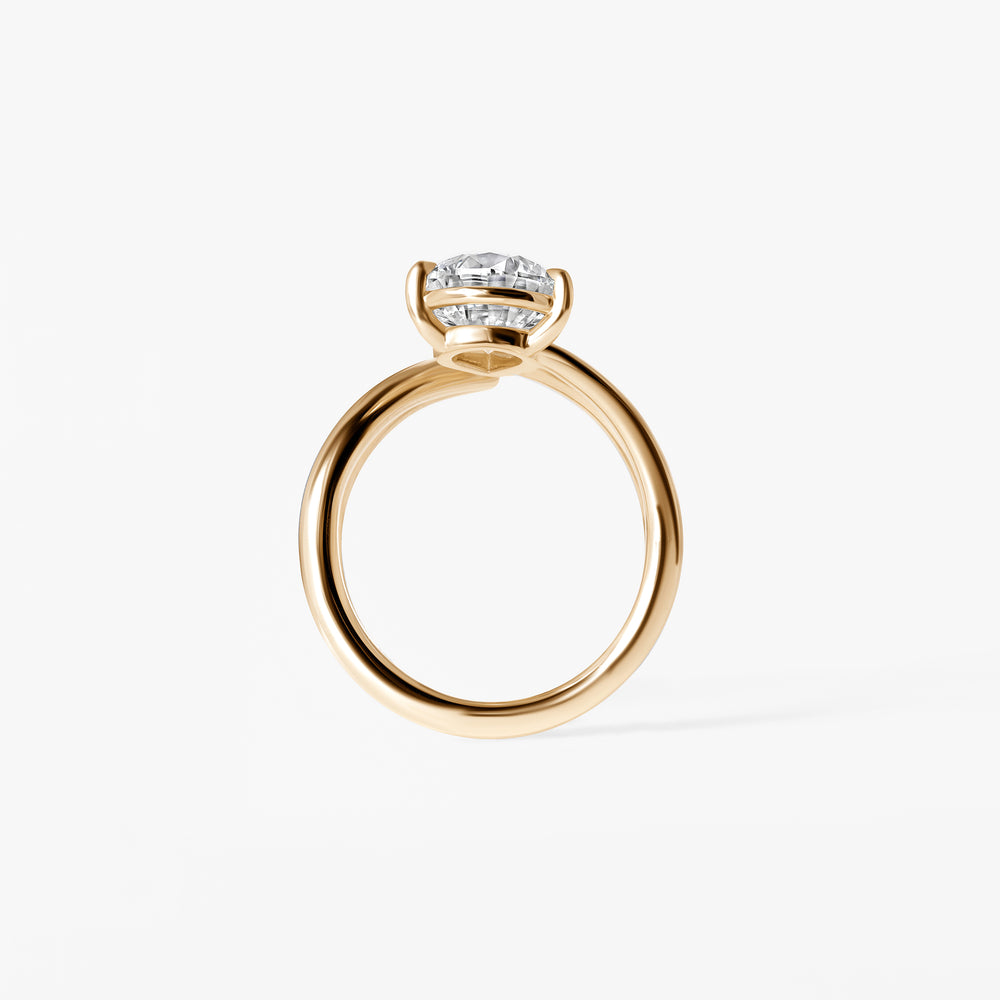 3.07CT Pear Swirl Engagement Ring