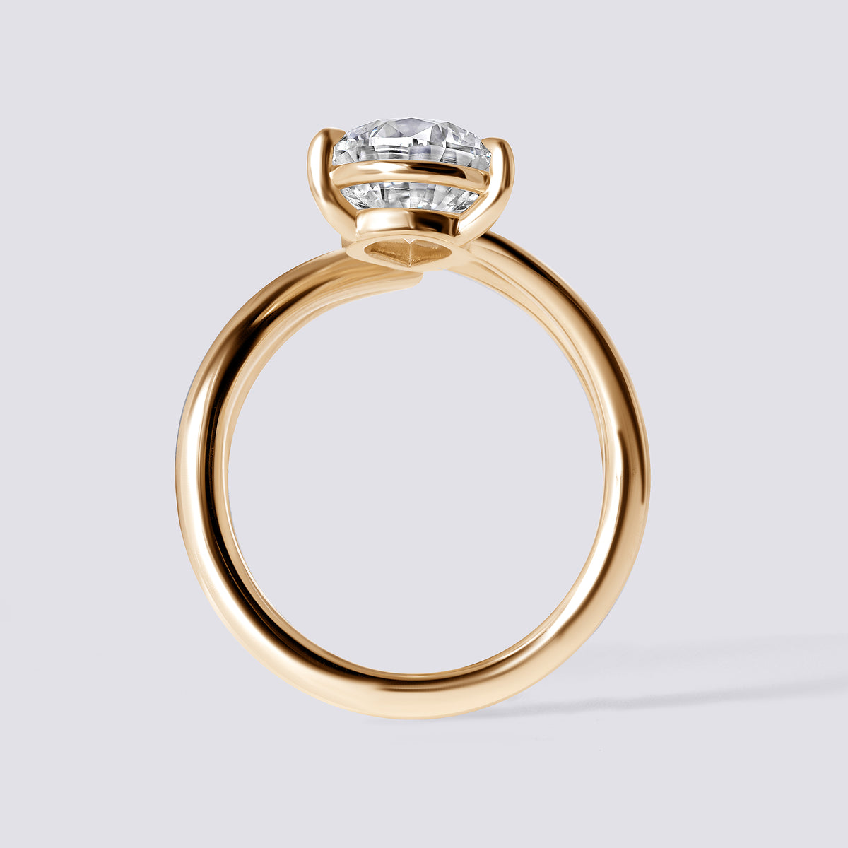 Bespoke 3.07 CTW Pear Diamond Swirl Engagement Ring