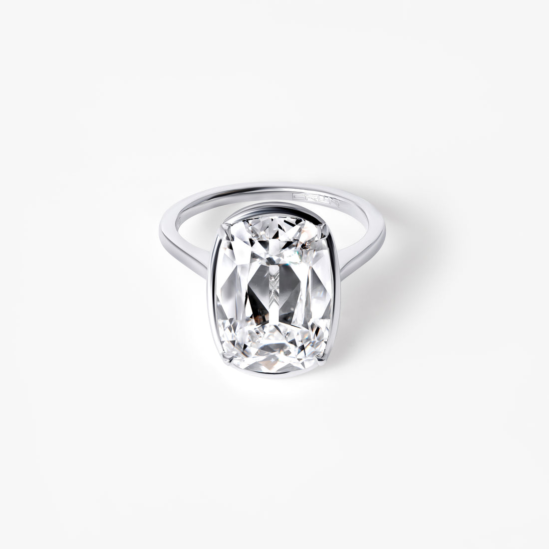 7.02CT Antique Cushion Bezel & Prong Engagement Ring