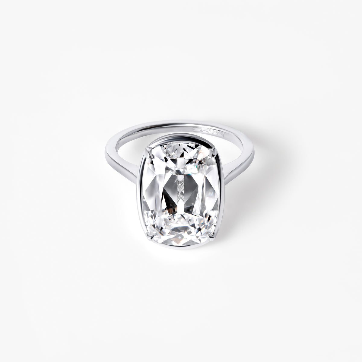 7.02CT Antique Cushion Bezel & Prong Engagement Ring