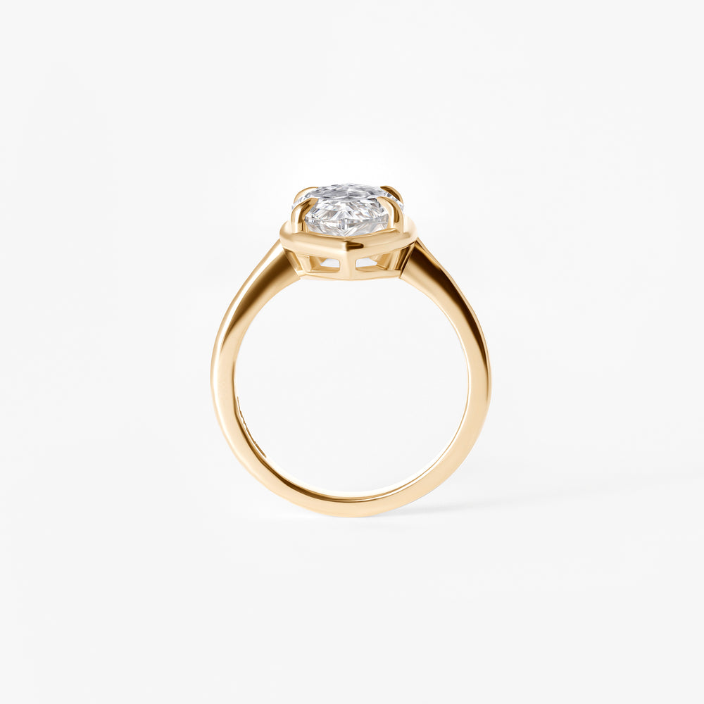 4.10CT Marquise Prong And Bezel Engagement Ring