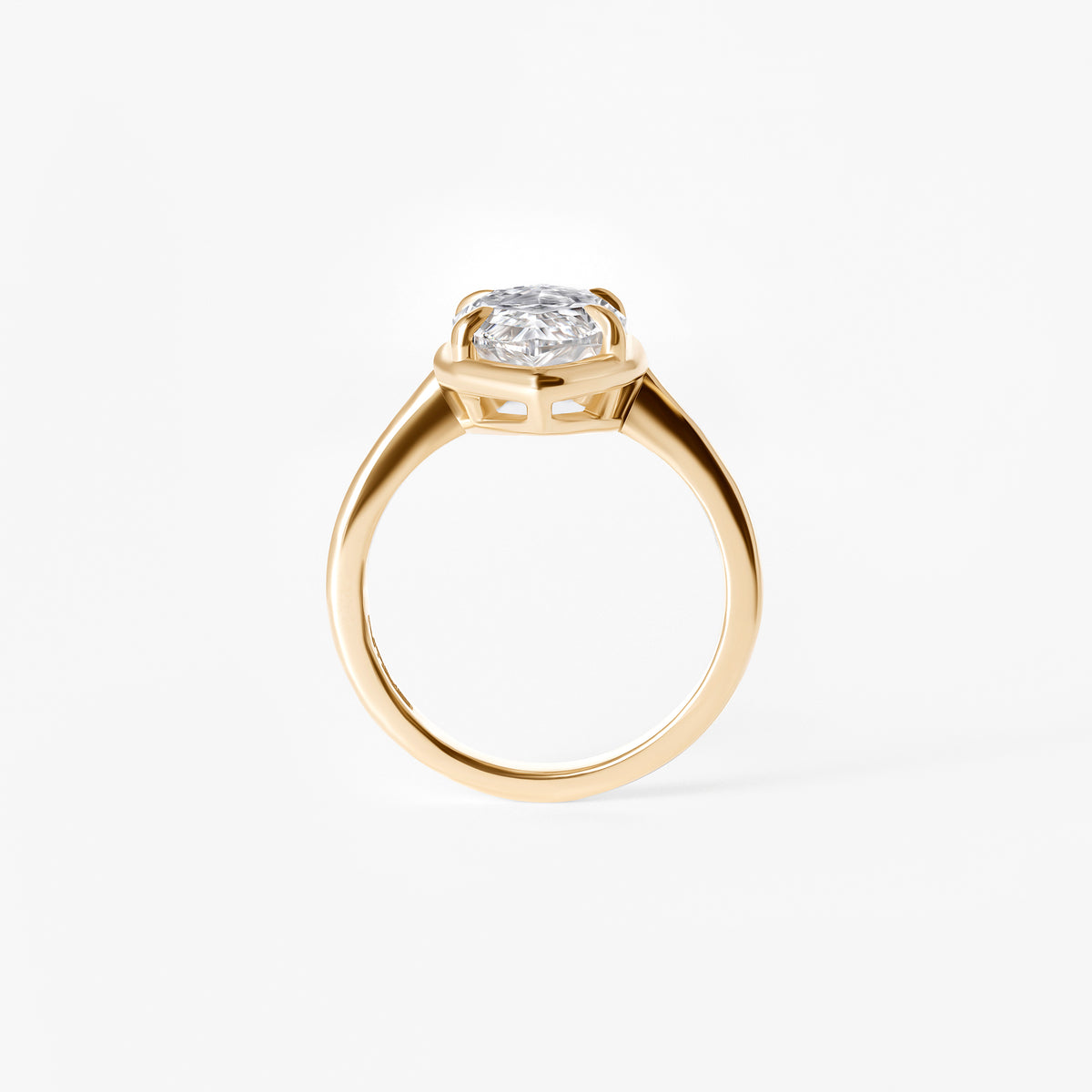 4.10CT Marquise Prong And Bezel Engagement Ring
