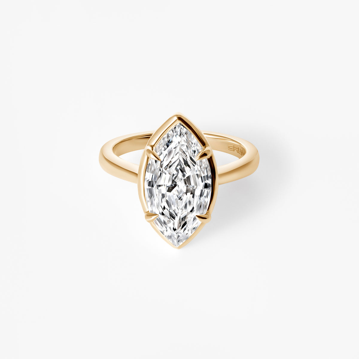 4.10CT Marquise Prong And Bezel Engagement Ring