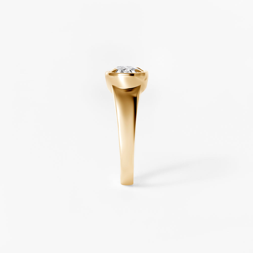 2.08CTW Oval East West Bezel Engagement Ring