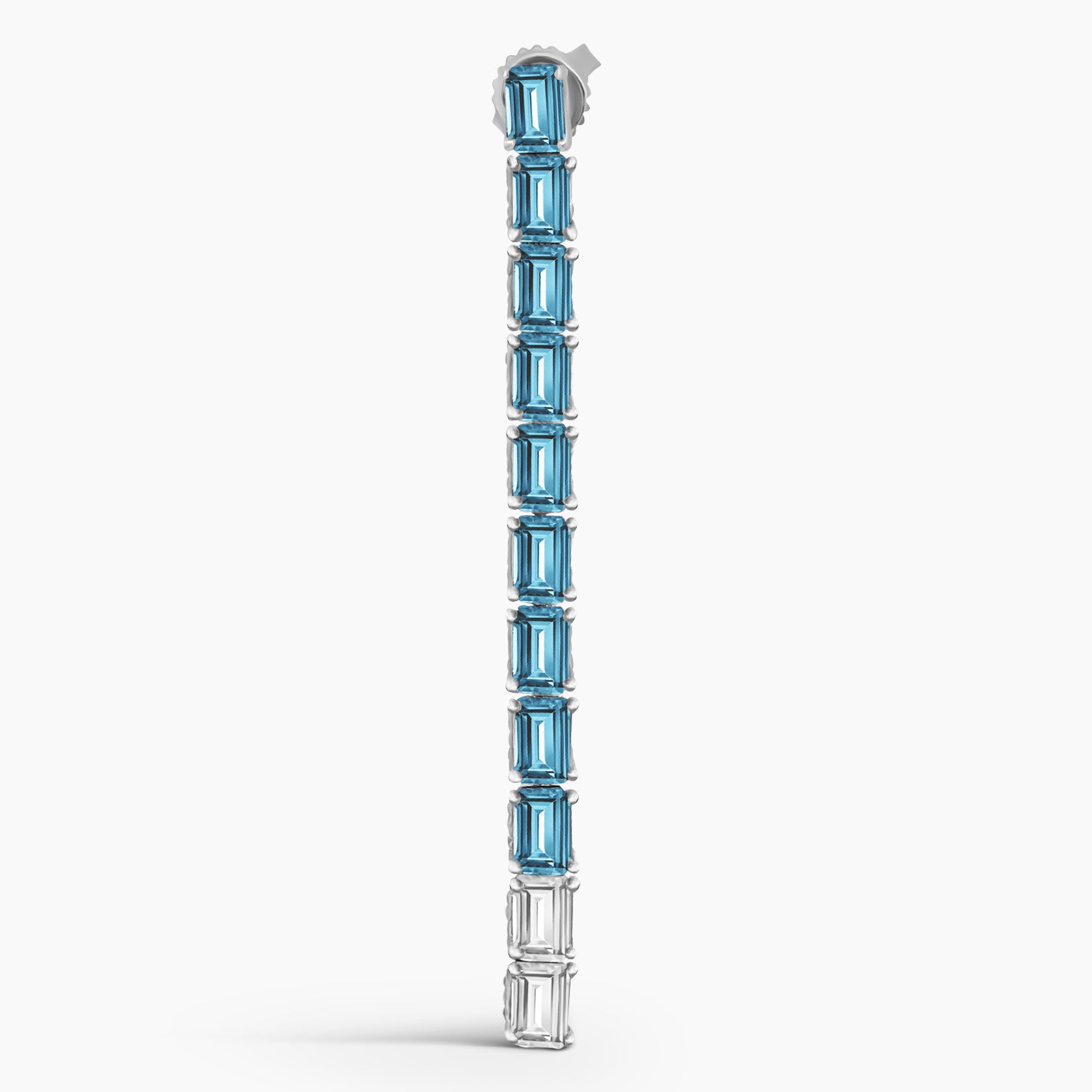 Blue Ombré Lab Diamond Linear Earring