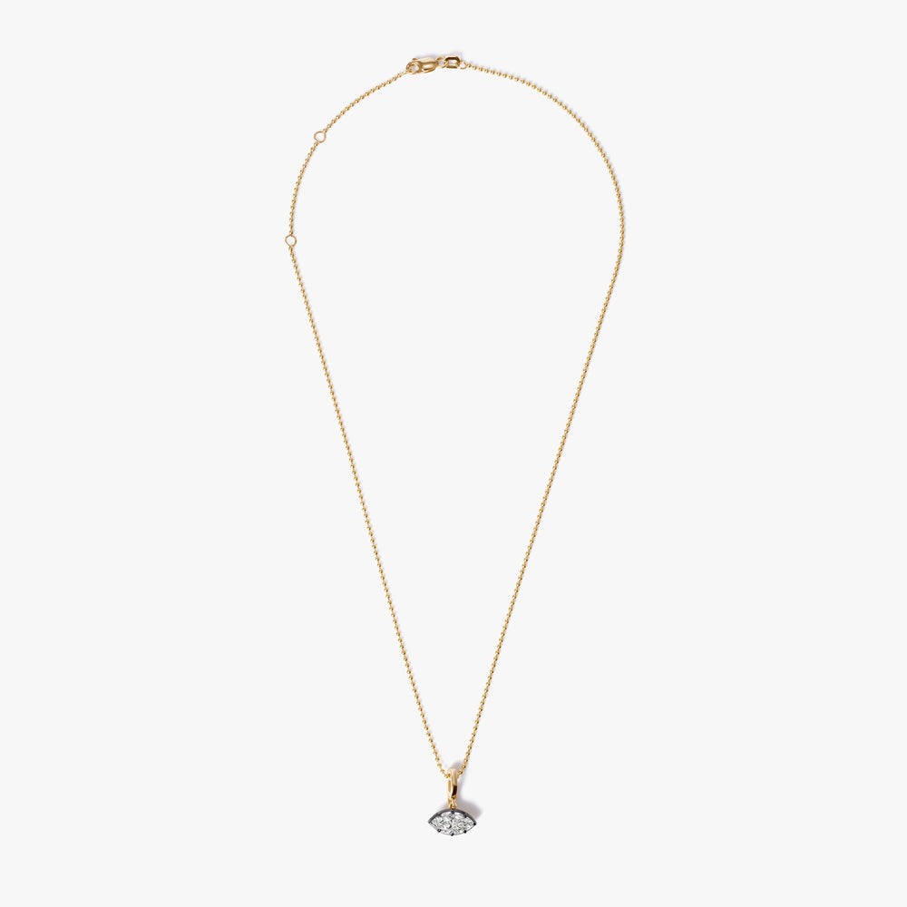 Marquise Diamond East/West Black Rhodium Pendant