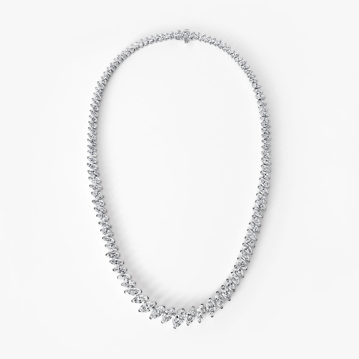 Marquise Diamond Graduating Tennis Necklace